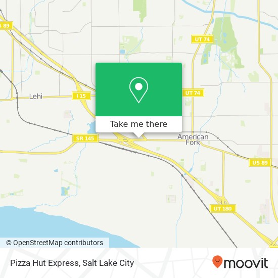 Mapa de Pizza Hut Express, 608 W Main St American Fork, UT 84003