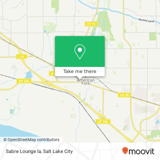 Mapa de Sabre Lounge la, 44 N Merchant St American Fork, UT 84003