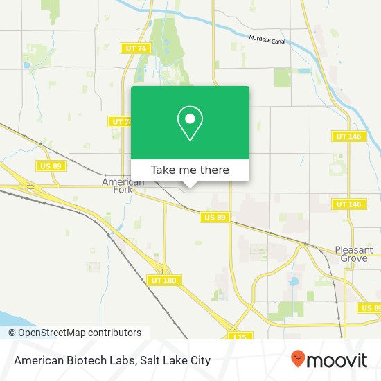 Mapa de American Biotech Labs, 705 E 50 S American Fork, UT 84003