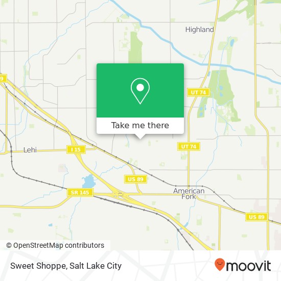 Mapa de Sweet Shoppe, 700 N 540 W American Fork, UT 84003