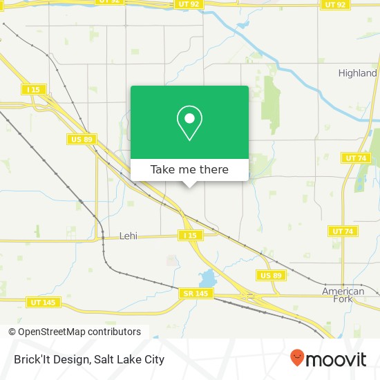 Mapa de Brick'It Design, 960 E 760 N Lehi, UT 84043