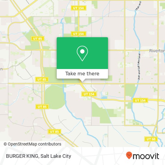 Mapa de BURGER KING, 3816 W 13400 S Riverton, UT 84065