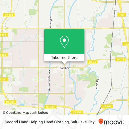 Mapa de Second Hand Helping Hand Clothing, 12497 S Redwood Rd Riverton, UT 84065