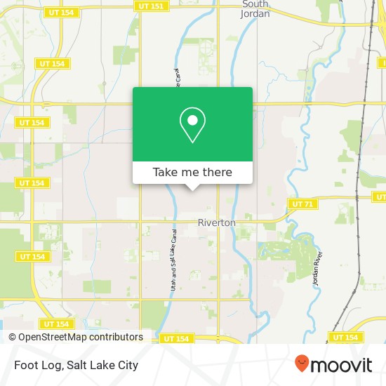 Foot Log, 2022 W Prairie Dog Cir Riverton, UT 84065 map