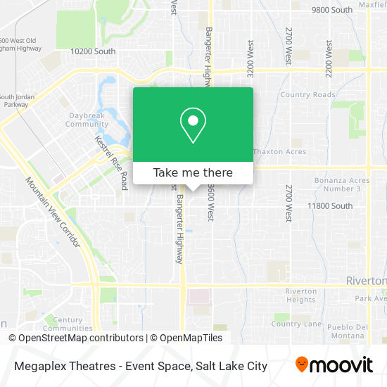 Mapa de Megaplex Theatres - Event Space