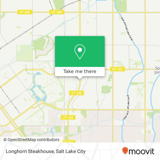 Mapa de Longhorn Steakhouse, Bangerter Hwy South Jordan, UT 84095