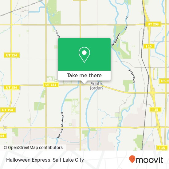 Mapa de Halloween Express, 1604 W South Jordan Pkwy South Jordan, UT 84095