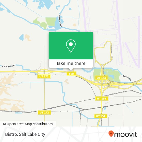 Mapa de Bistro, 4843 W Douglas Corrigan Way Salt Lake City, UT 84116