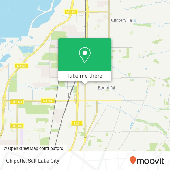 Mapa de Chipotle, 135 N 500 W West Bountiful, UT 84010