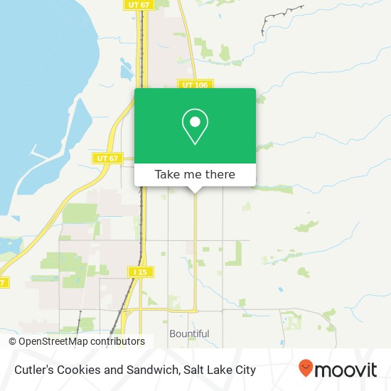 Mapa de Cutler's Cookies and Sandwich, 260 S Main St Centerville, UT 84014