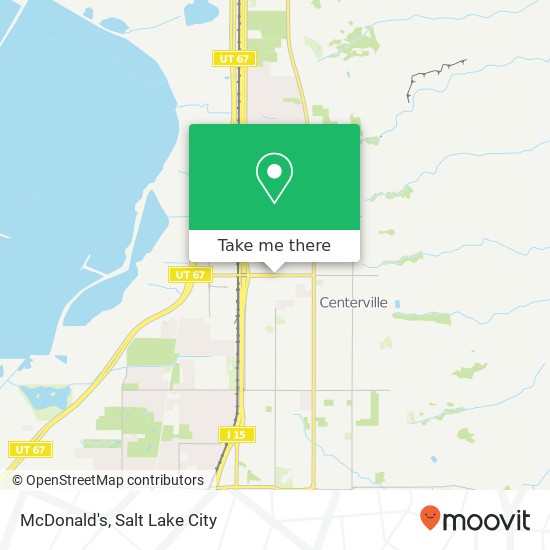 Mapa de McDonald's, 400 W Parrish Ln Centerville, UT 84014