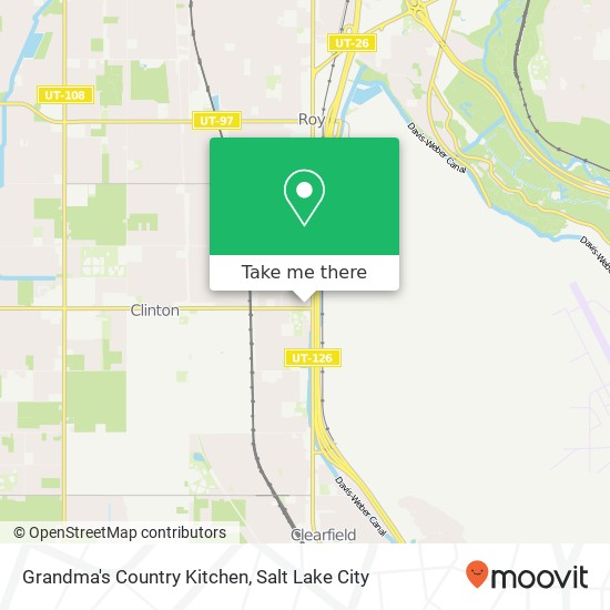 Mapa de Grandma's Country Kitchen, 1822 N 75 W Clearfield, UT 84015