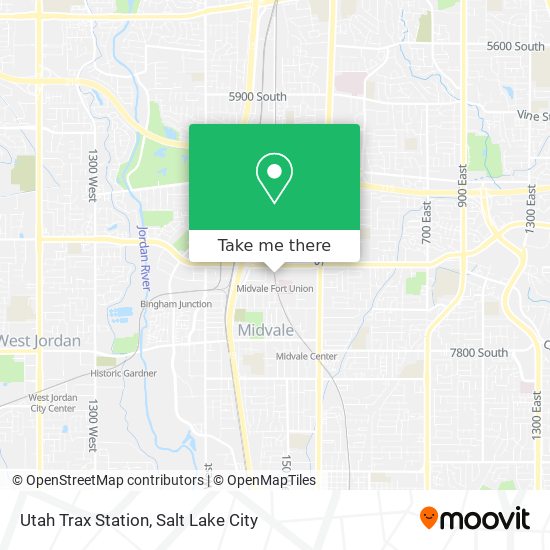 Utah Trax Station map
