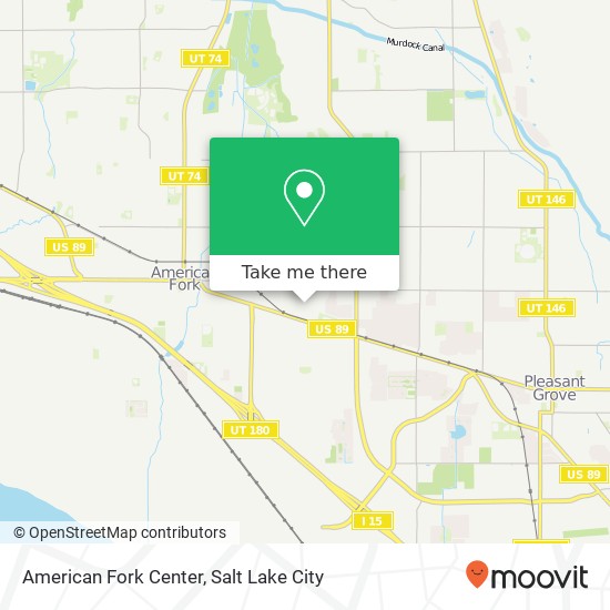 American Fork Center map