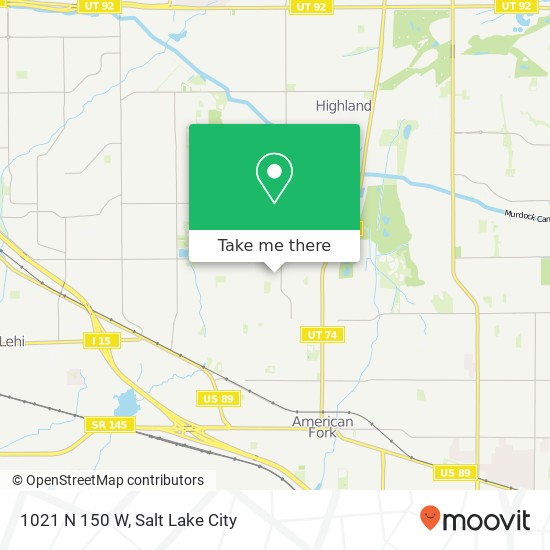 1021 N 150 W map