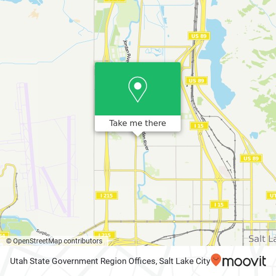 Utah State Government Region Offices map