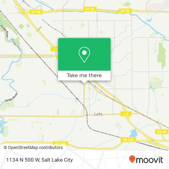 1134 N 500 W map