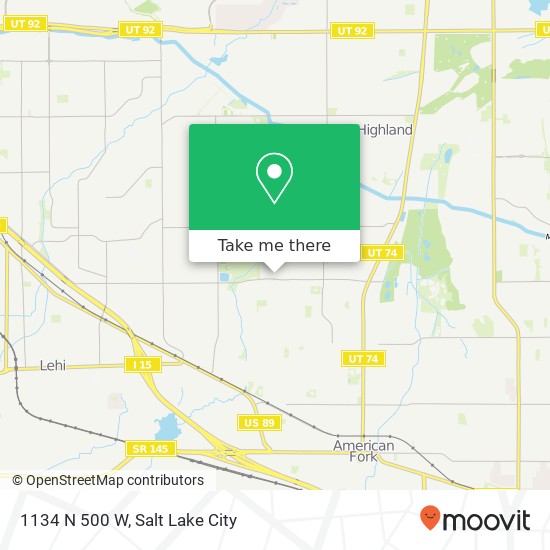 1134 N 500 W map