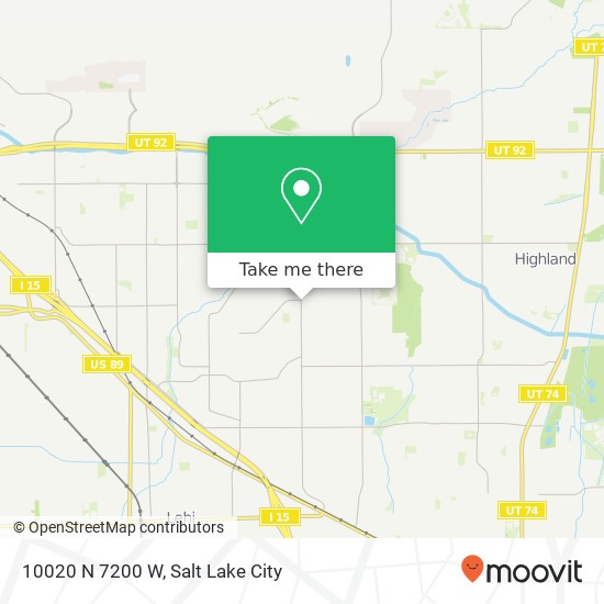 10020 N 7200 W map