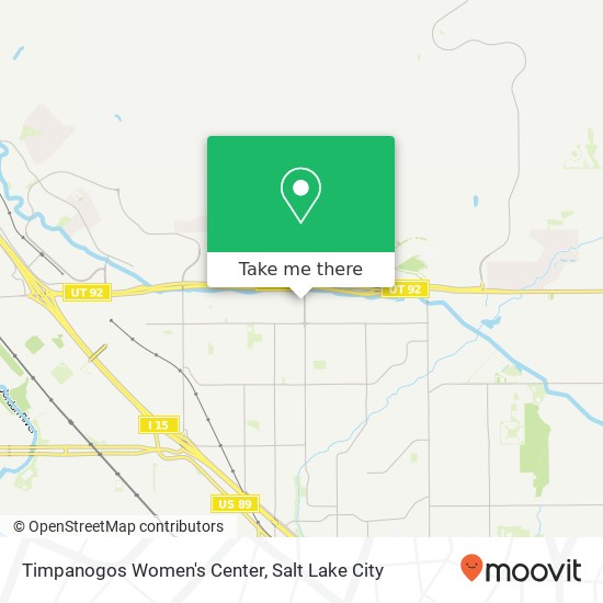 Timpanogos Women's Center map