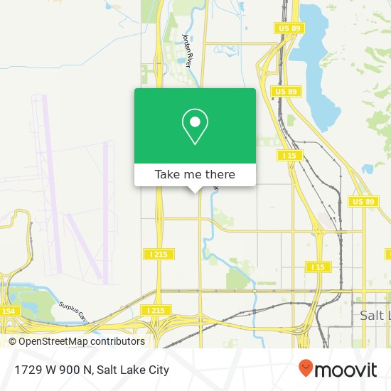 1729 W 900 N map