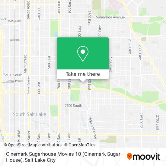 Cinemark Sugarhouse Movies 10 (Cinemark Sugar House) map