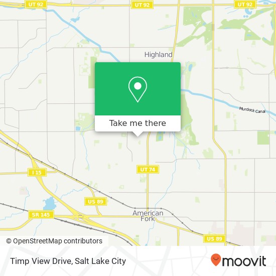 Timp View Drive map