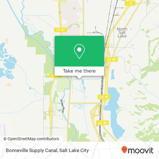 Mapa de Bonneville Supply Canal