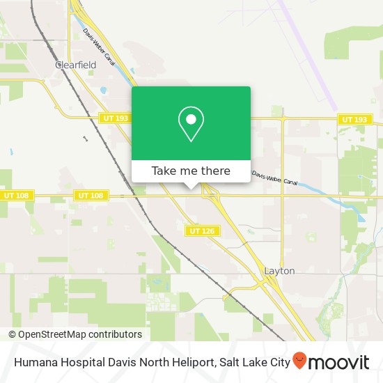 Humana Hospital Davis North Heliport map