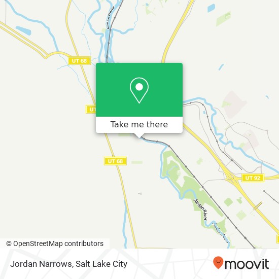 Jordan Narrows map