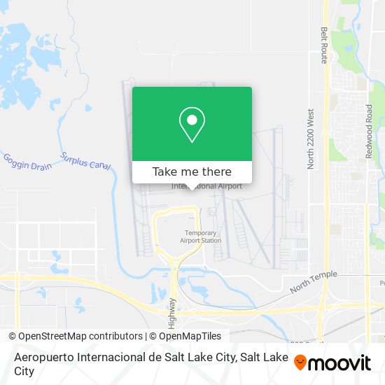 Aeropuerto Internacional de Salt Lake City map