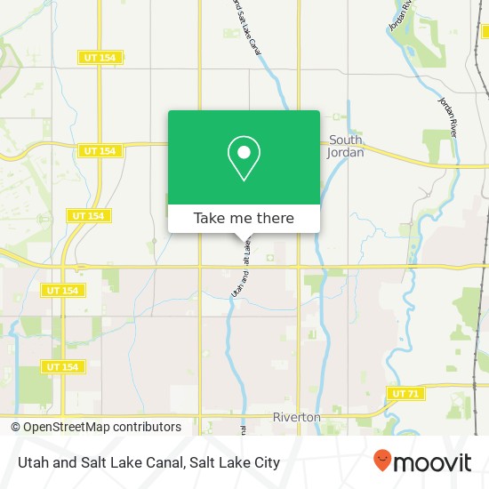 Utah and Salt Lake Canal map