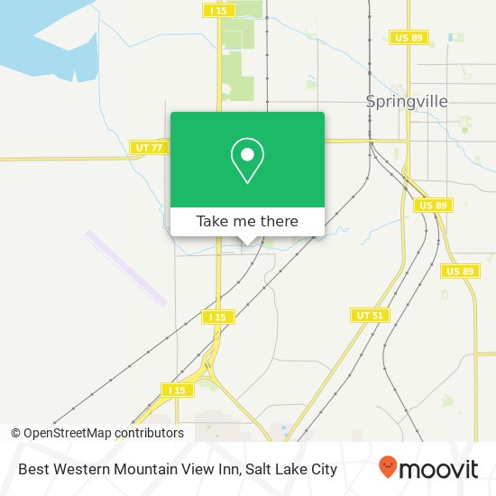 Best Western Mountain View Inn map