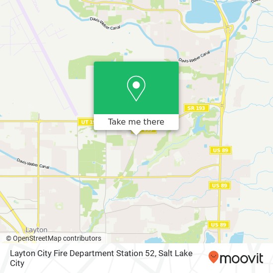 Layton City Fire Department Station 52 map