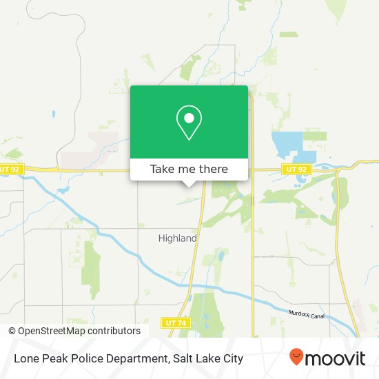 Lone Peak Police Department map