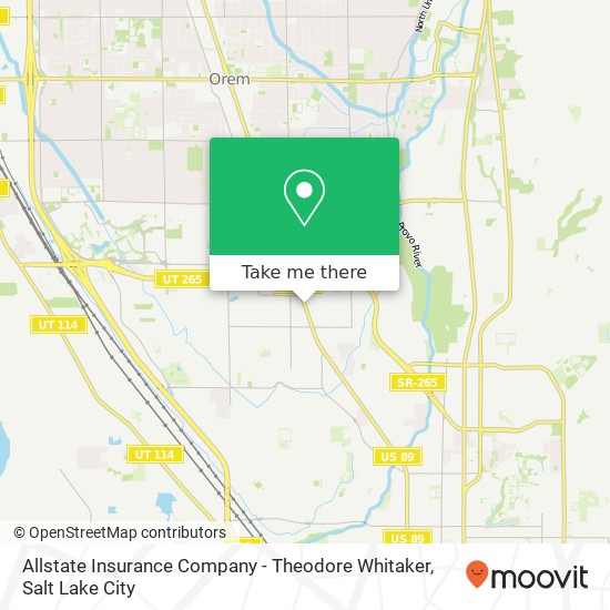 Allstate Insurance Company - Theodore Whitaker map