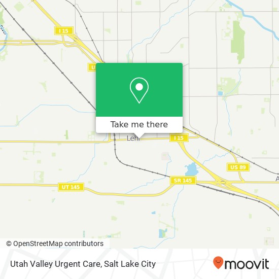 Mapa de Utah Valley Urgent Care