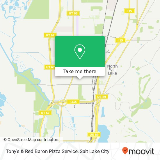 Mapa de Tony's & Red Baron Pizza Service