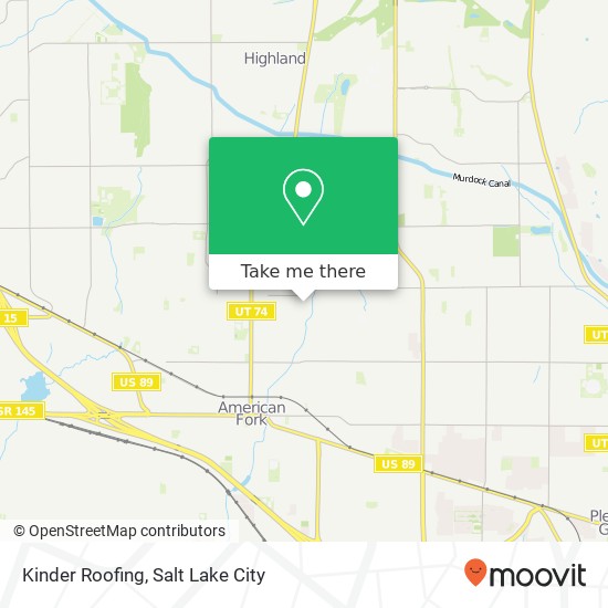 Kinder Roofing map