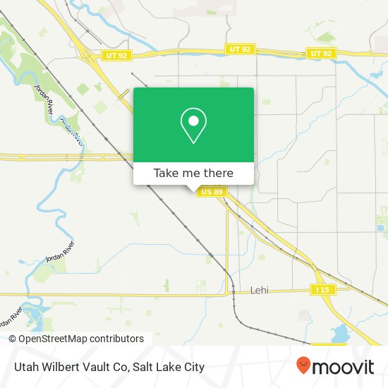 Mapa de Utah Wilbert Vault Co