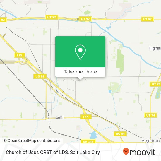 Church of Jsus CRST of LDS map