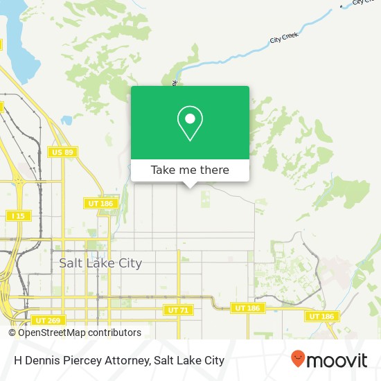 H Dennis Piercey Attorney map