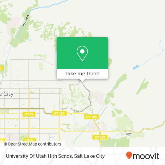 Mapa de University Of Utah Hlth Scncs