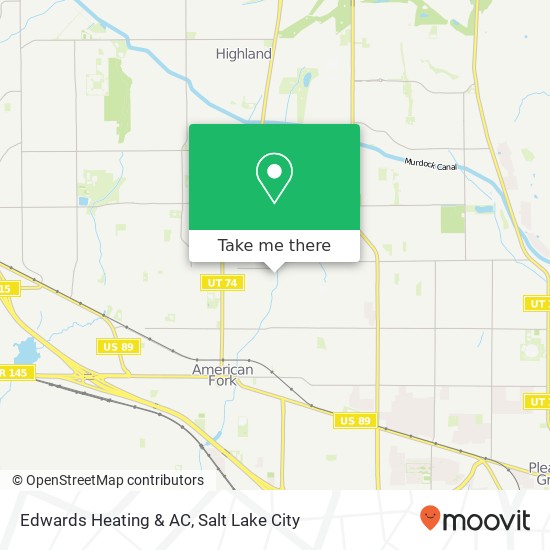 Mapa de Edwards Heating & AC