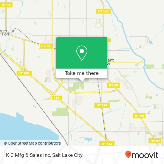 Mapa de K-C Mfg & Sales Inc