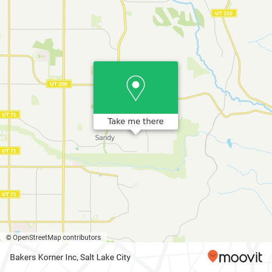 Bakers Korner Inc map