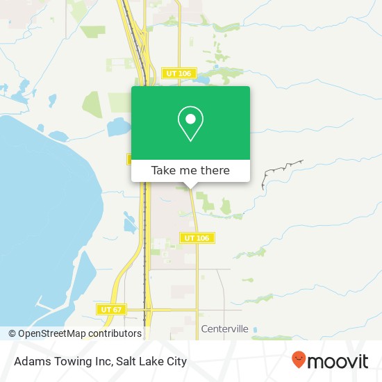 Adams Towing Inc map