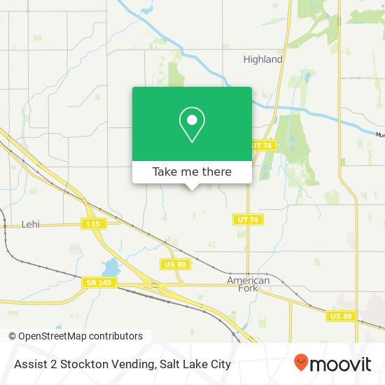 Mapa de Assist 2 Stockton Vending