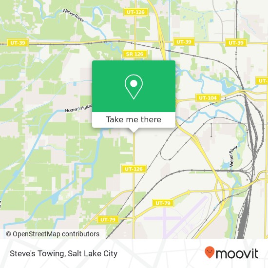 Steve's Towing map