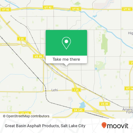 Great Basin Asphalt Products map